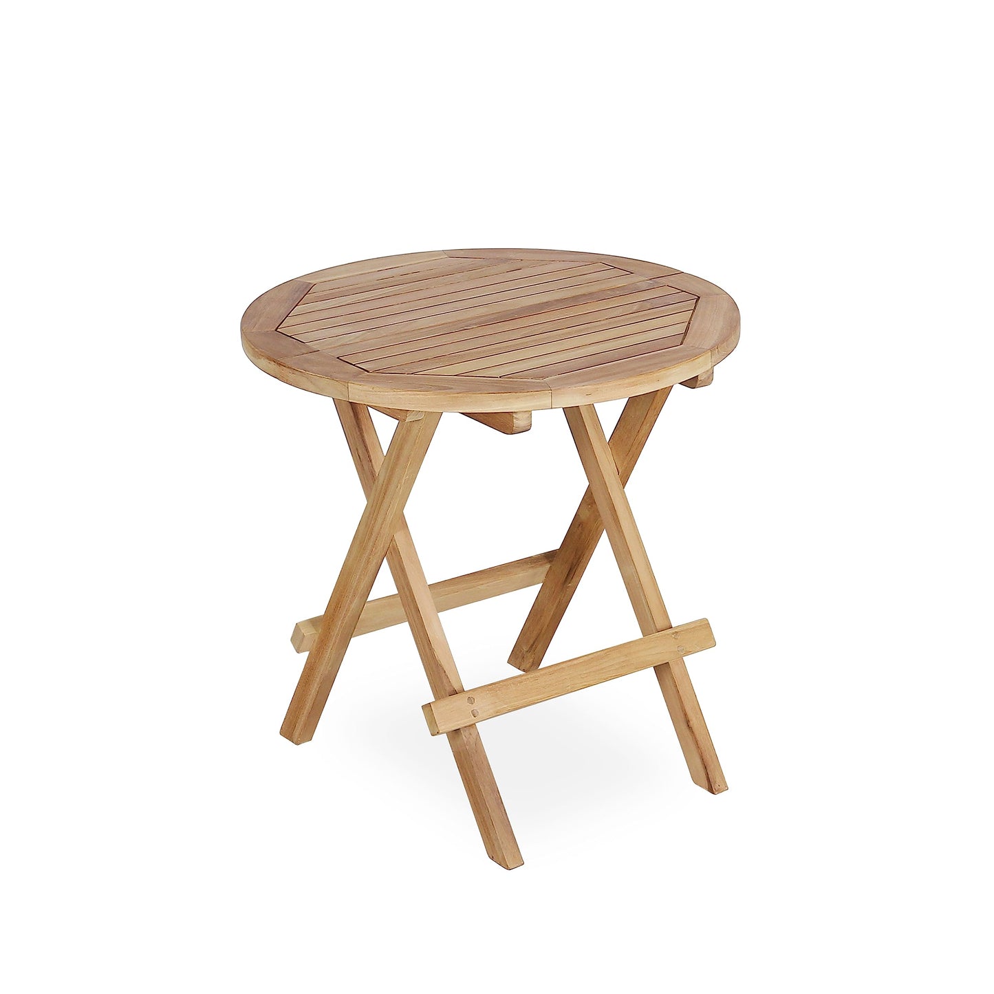 Yardgrace Folding Side Tables for Patio,Portable Side Coffee Table for Garden,Lawn,Porch,Backyard (Round Picnic Table)