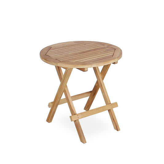 Yardgrace Folding Side Tables for Patio,Portable Side Coffee Table for Garden,Lawn,Porch,Backyard (Round Picnic Table)