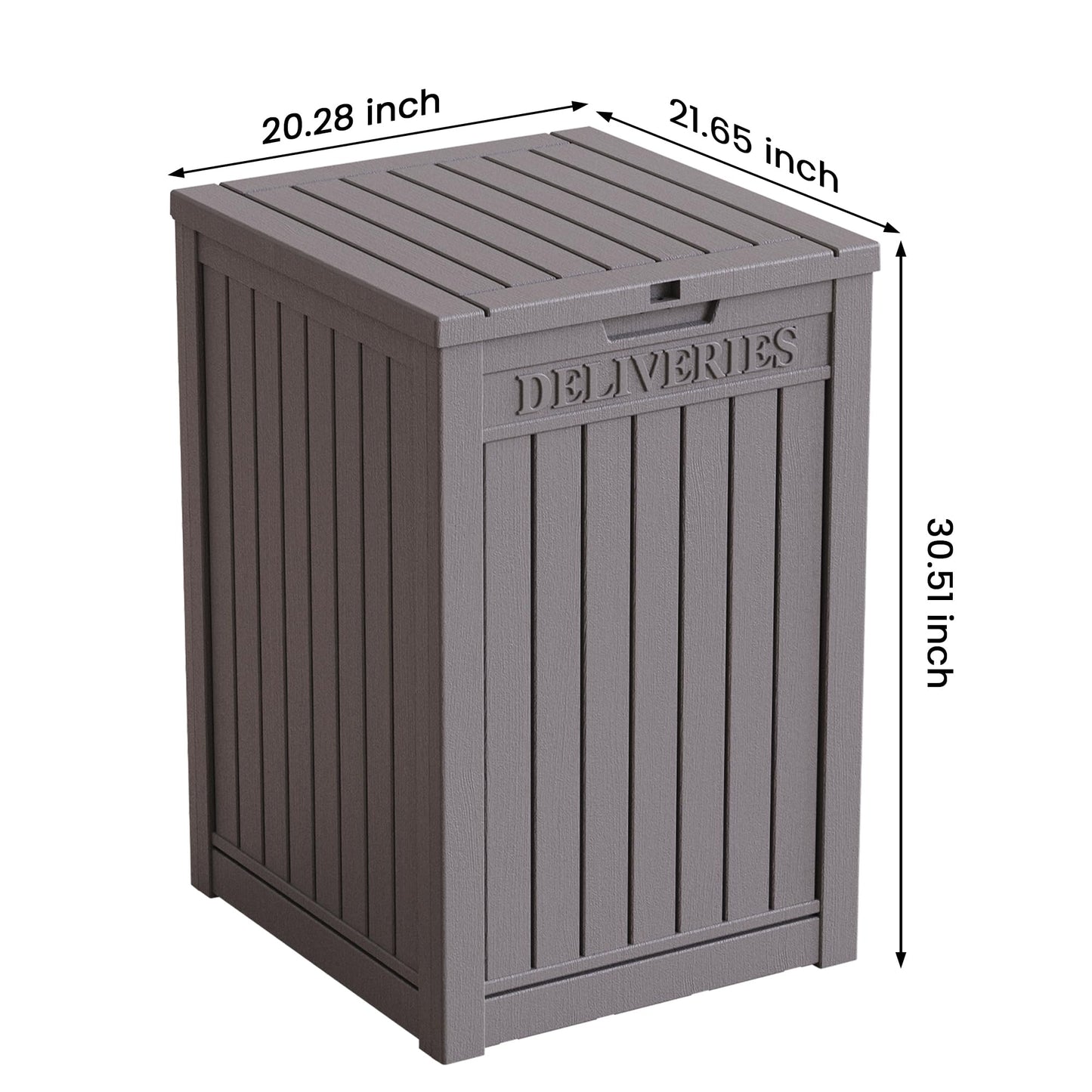 【Flash Sale】55 Gallon Deck Box, Delivery Box Outdoor Storage Box Lockable, Waterproof for Patio Furniture, Garden Tools, Pool Accessories, Package Delivery Boxes For Outside