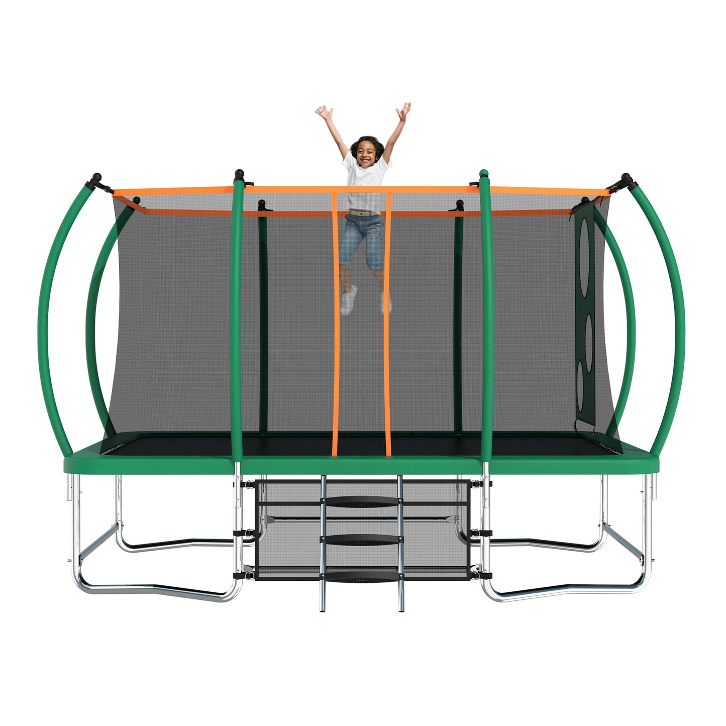 Yardgrace Outdoor Trampoline, Recreational Trampolines with Enclosure Net and Ladder, Outdoor Anti-Rust Trampolines for Kids and Adults, Gifts for Kids