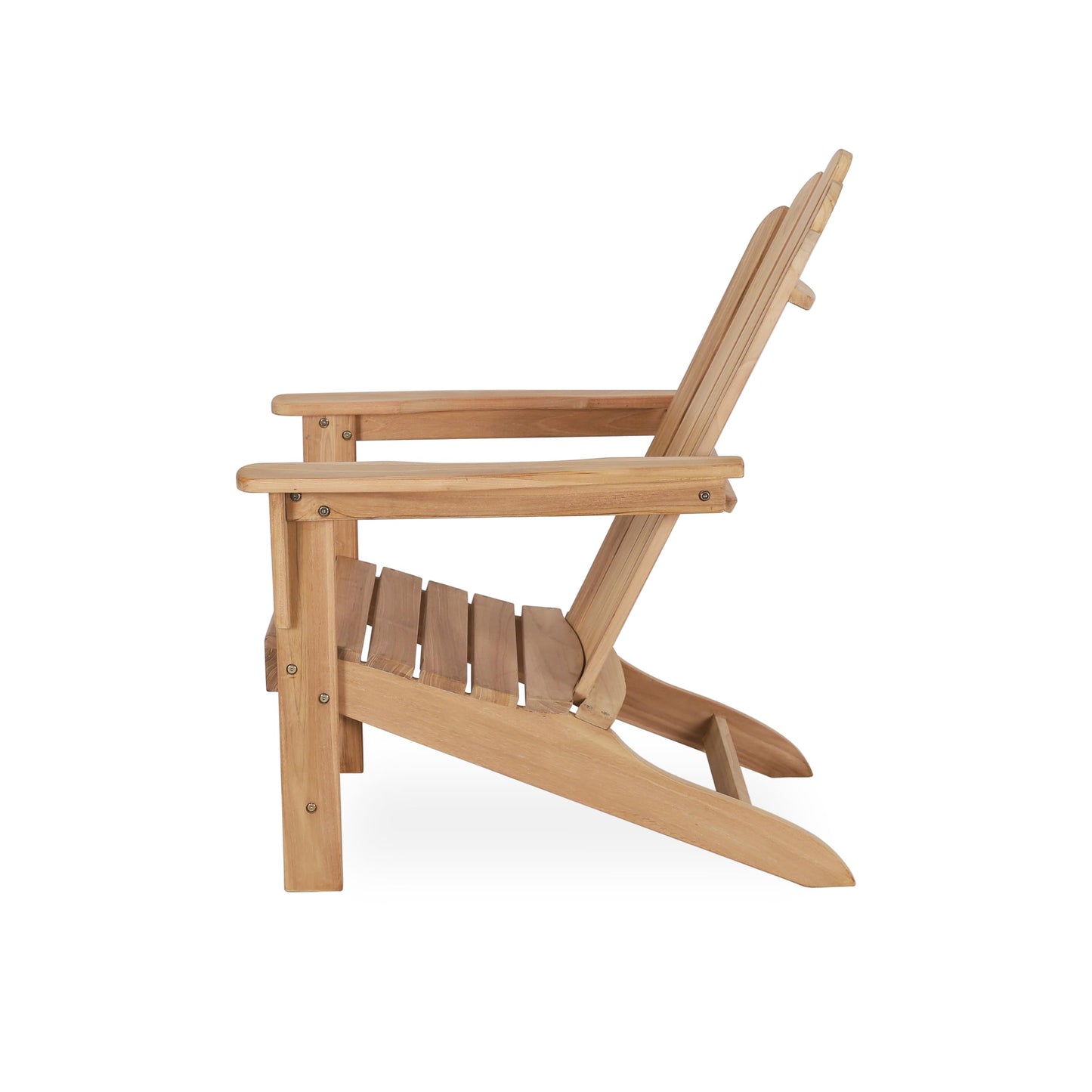 Yardgrace Teak Wood Adirondack Chair with Wide Armrest,Patio Seating Wooden Chair, Water & Weather Resistant Outside Furniture for Patio, Deck, Lawn, Garden, Beach, Swimming Pool, Backyard or Terrace
