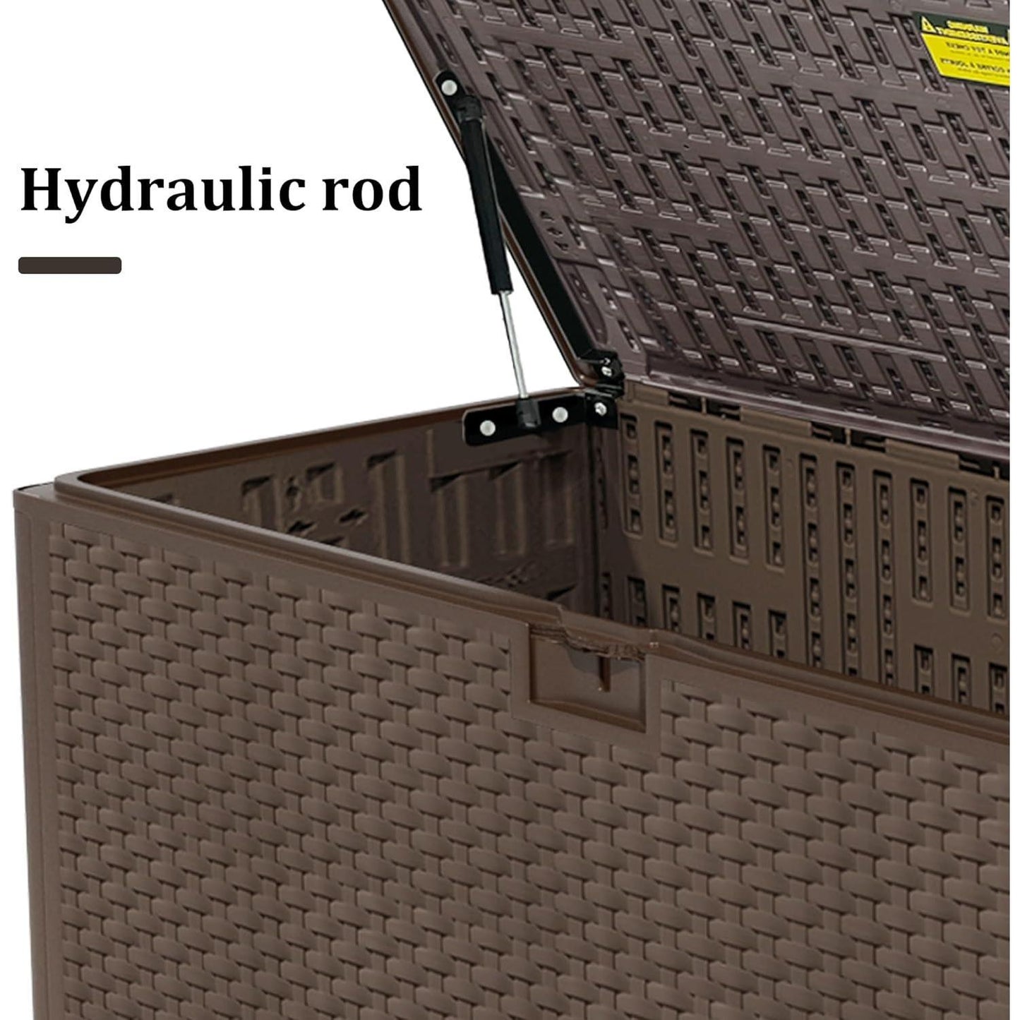 150 Gallon Pro Lockable Resin Deck Box, Waterproof Outdoor Storage Box for Patio Furniture, Garden Tools, Pool Accessories, UV-Resistant Outside Delivery, Brown
