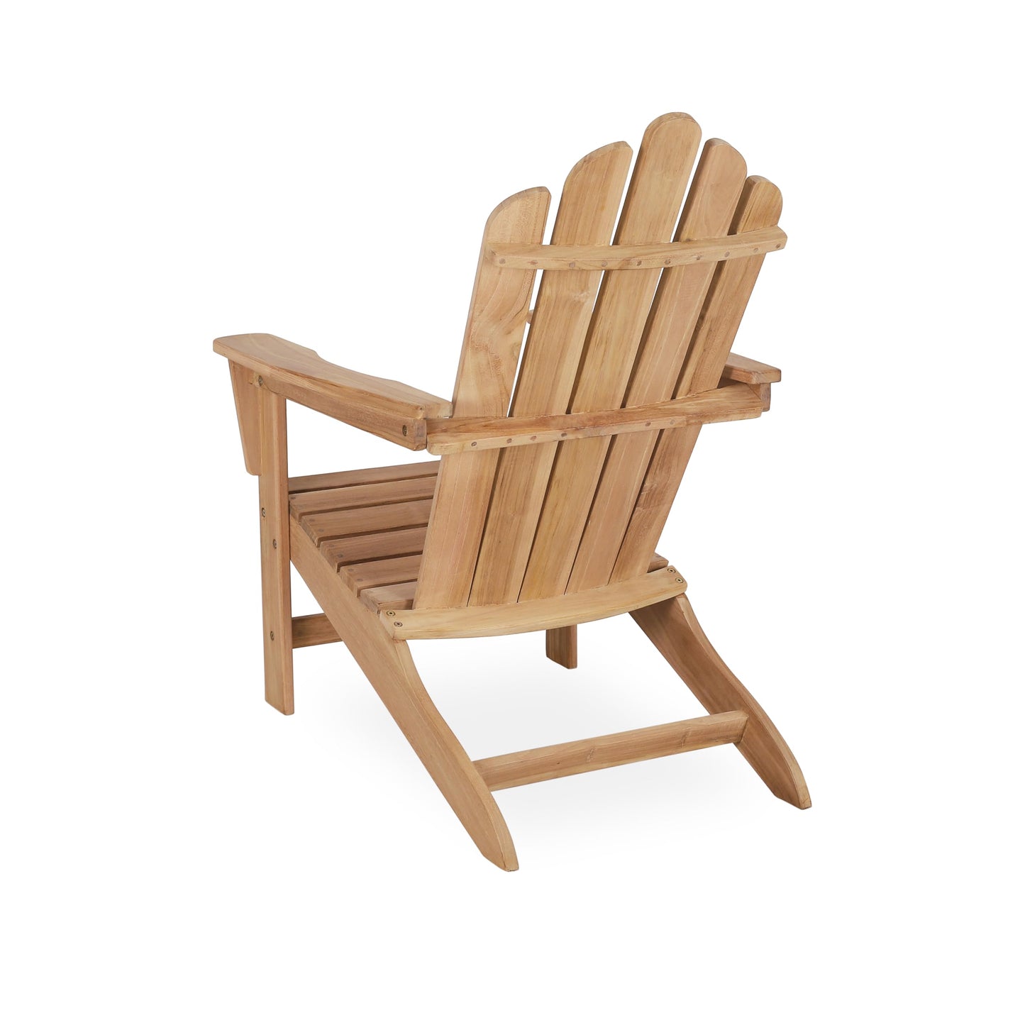 Yardgrace Teak Wood Adirondack Chair with Wide Armrest,Patio Seating Wooden Chair, Water & Weather Resistant Outside Furniture for Patio, Deck, Lawn, Garden, Beach, Swimming Pool, Backyard or Terrace