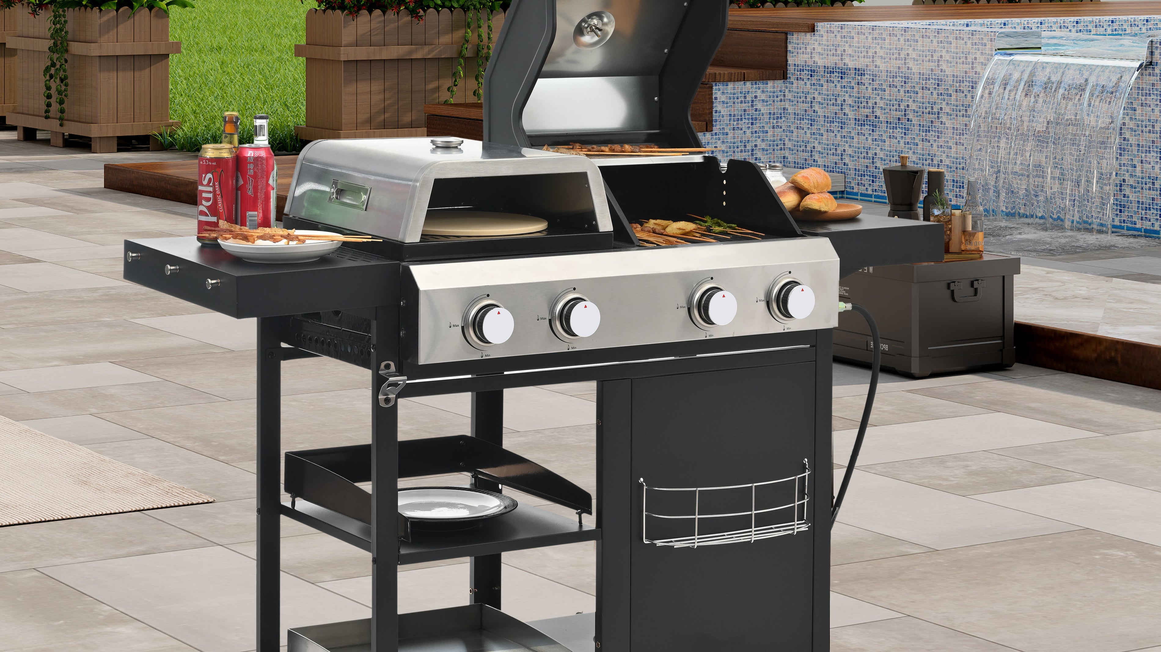 Outdoor cooking tool - propane barbecue grill, enjoy delicious barbecue time