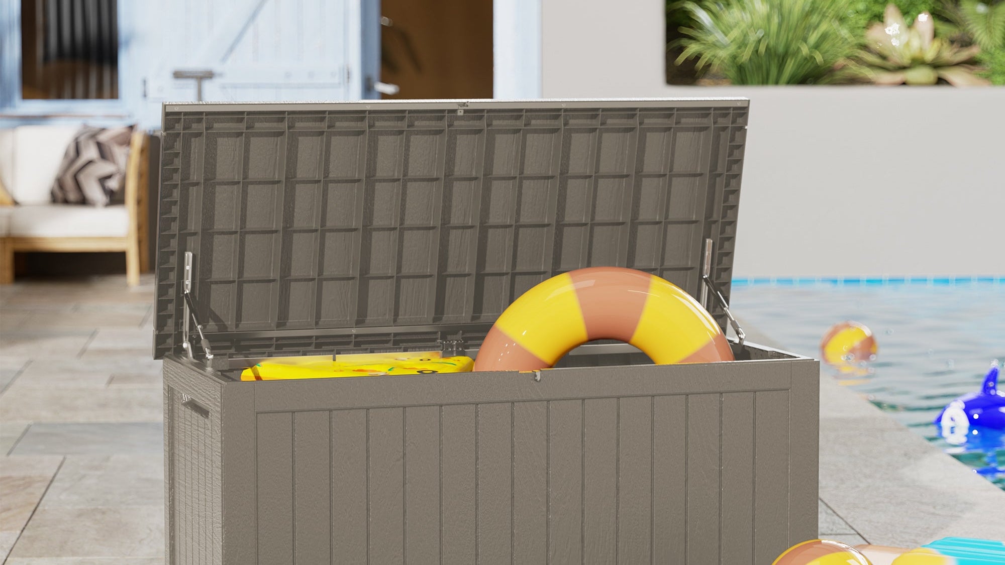 10 minute quick pack outdoor storage box, enjoy outdoor time to the fullest