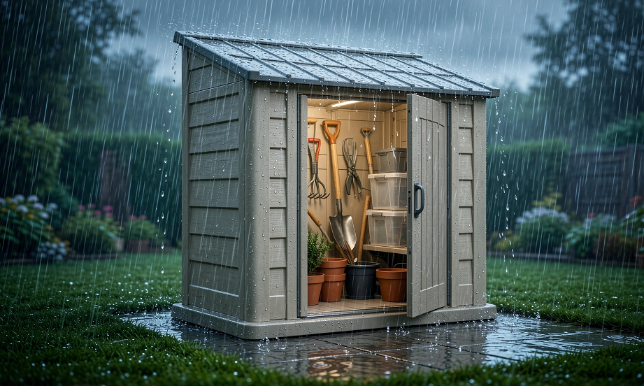 are resin storage sheds waterproof
