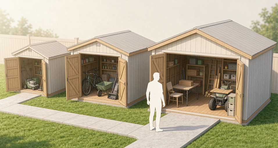 how much storage shed space do I need