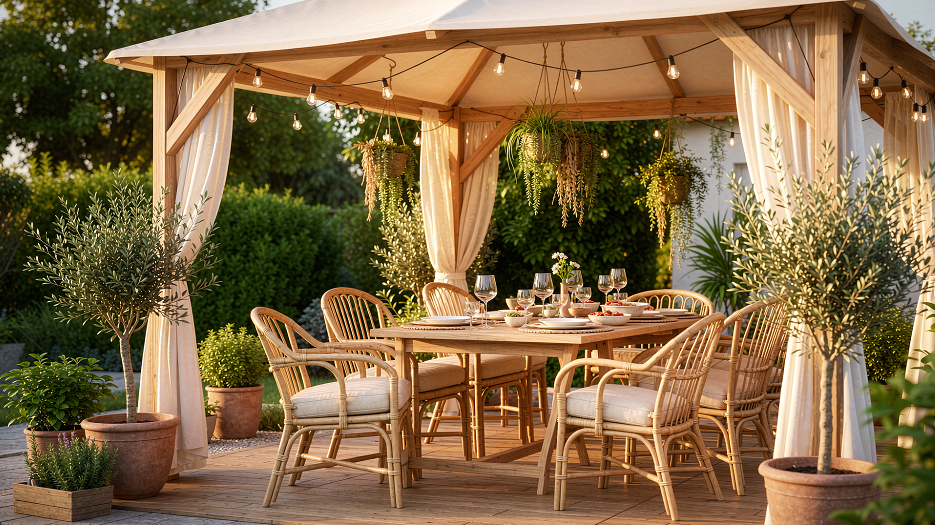 how to create an outdoor dining area