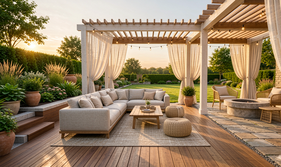 how to create an outdoor living space