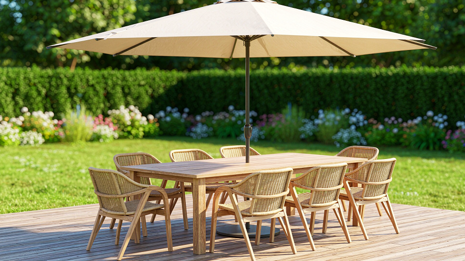 what size patio umbrella for an 8 person table