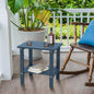 Yardgrace Outdoor Side Table,2-Tier Adirondack HDPE Small Patio Table for Porch, Yard, Weather Resistant, Outside or Indoor