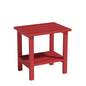 Yardgrace Outdoor Side Table,2-Tier Adirondack HDPE Small Patio Table for Porch, Yard, Weather Resistant, Outside or Indoor