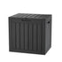 Coffee-colored 30 gallon resin deck box for patio storage