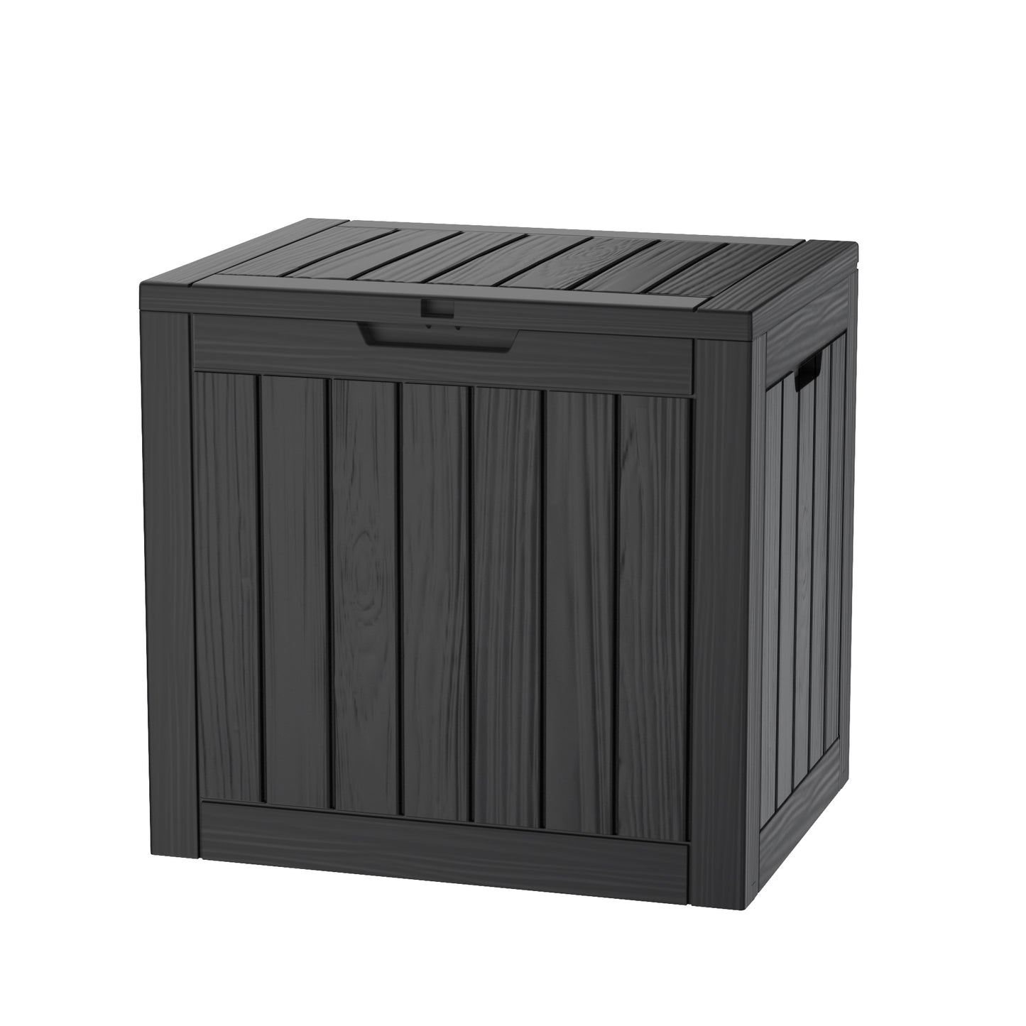 30 Gallon Outdoor Storage Box, Resin Deck Box, Waterproof , Lockable, UV-Resistant, Black