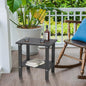 Yardgrace Outdoor Side Table,2-Tier Adirondack HDPE Small Patio Table for Porch, Yard, Weather Resistant, Outside or Indoor