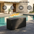 120 gallon black polypropylene resin deck box with waterproof, UV resistant and weatherproof design