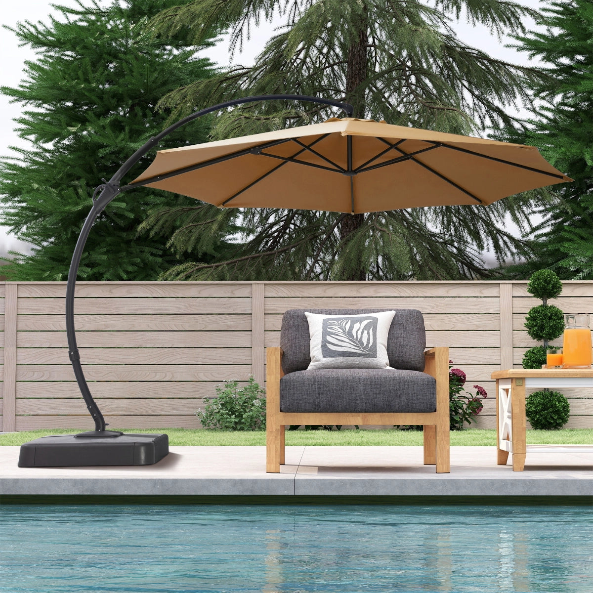 10' Outdoor Patio Umbrella for Shade & Relaxing