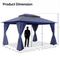 10' × 13' Roman-Style Gazebo for Patio & Backyard