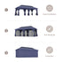 Large rectangular gazebo for outdoor dining and entertaining