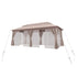 Powder-coated galvanized steel frame on outdoor gazebo