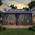 Large backyard gazebo with ventilated upper canopy