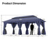 Outdoor dining gazebo with curtains tied open
