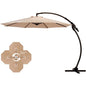 11' Aluminum Cantilever Patio Umbrella with 360° Rotation