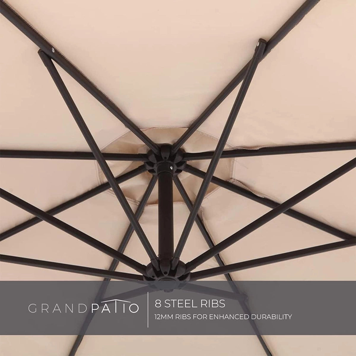 11' Aluminum Cantilever Patio Umbrella with 360° Rotation