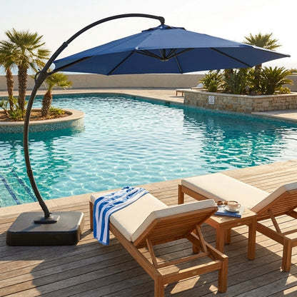 12' Deluxe Cantilever Patio Umbrella for Large Outdoor Spaces