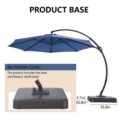 12' Deluxe Cantilever Patio Umbrella for Large Outdoor Spaces