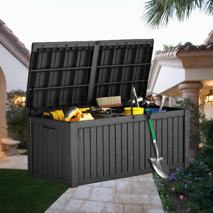 【Price Drop】Yardgrace 150 Gallon Deck Box, Outdoor Storage Box for Outdoor Cushion Storage and Delivery Storage Lockable Resin Waterproof & UV-Resistant