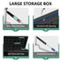 230 gallon black outdoor deck box with hydraulic hinges, soft close lid and heavy duty hardware