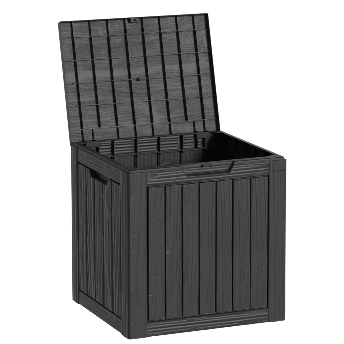 30 Gallon Outdoor Storage Box, Resin Deck Box, Waterproof , Lockable, UV-Resistant, Black