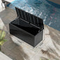 200 Gallon Outdoor Storage Box Waterproof Large Resin Deck Box Indoor/Outdoor Lockable Storage Container and Seating for Garden, Pool, and Patio