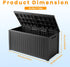 200 gallon outdoor storage box dimensions 141 x 73 x 86 cm