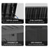 Black 260 gallon outdoor storage box featuring piston hinges, reinforced steel supports, lockable lid and integrated side handles.