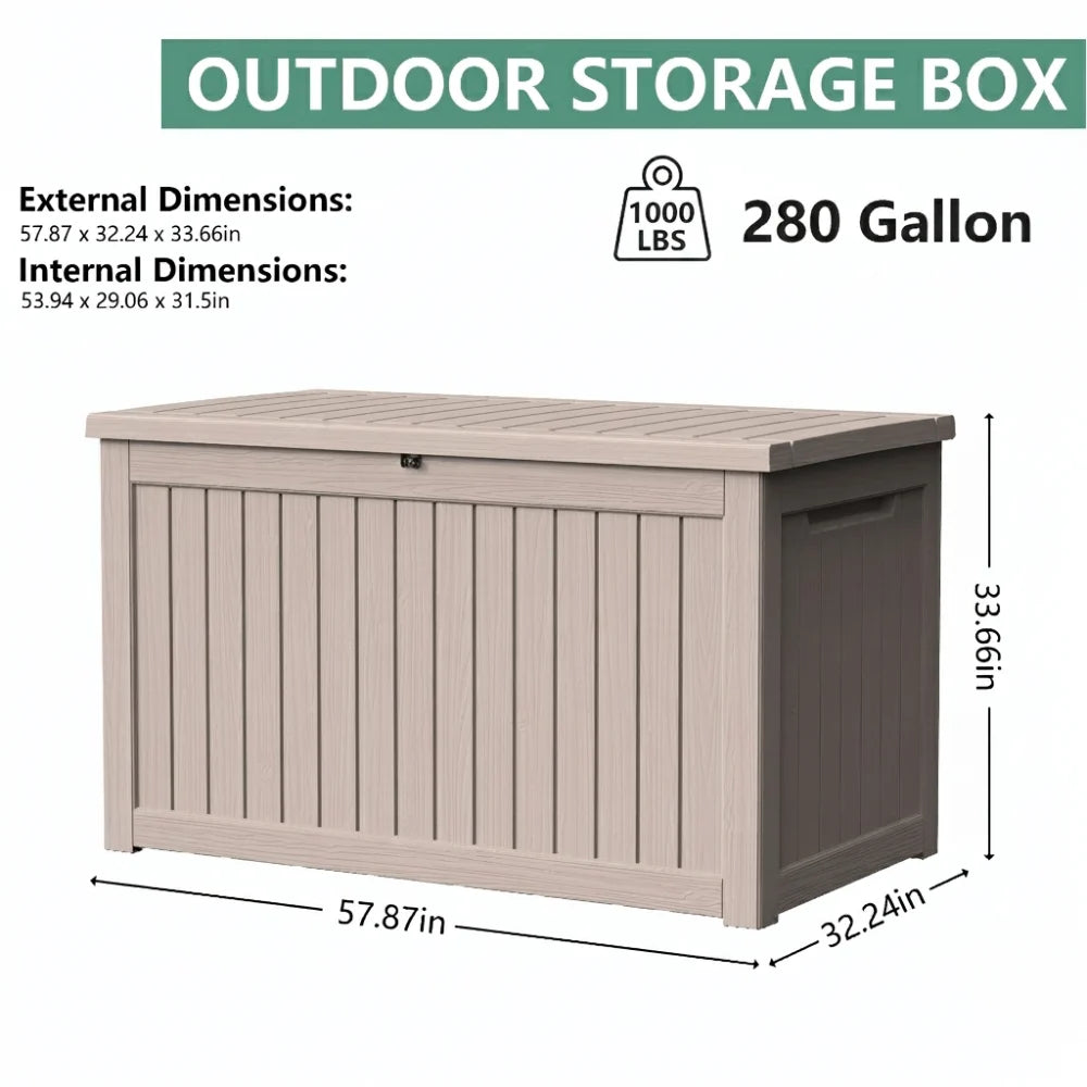 Patio Storage Box Before and After Organization Example