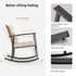 Rocking chair profile with seating angle and frame details