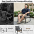 Outdoor rocking chair wide seating area shown in use