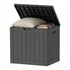 35 gallon black resin outdoor storage deck box for patio, garden and outdoor organization