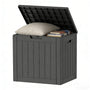35 gallon black resin outdoor storage deck box for patio, garden and outdoor organization