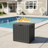 35 gallon black polypropylene resin deck box with waterproof, UV resistant and weatherproof design