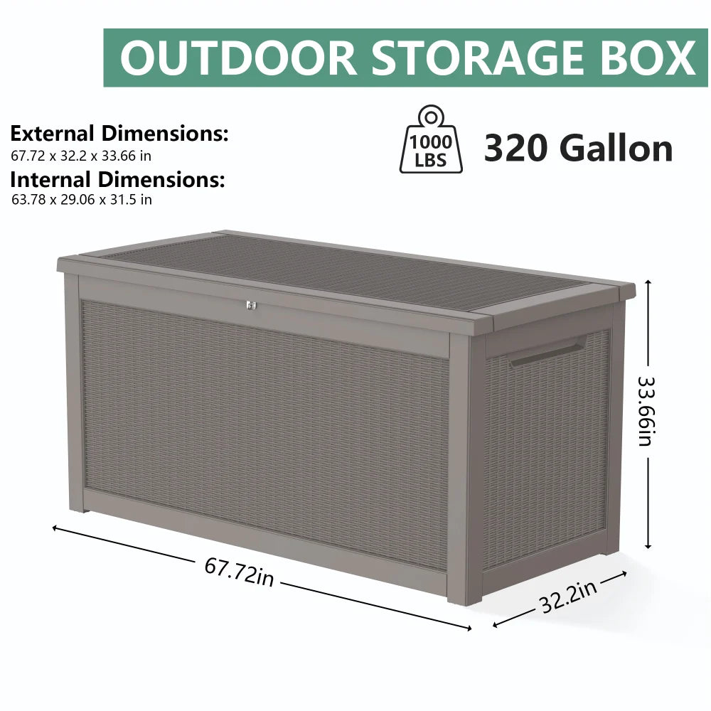 Outdoor Storage Box Before and After Organization Example