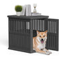 Extra Large Weatherproof Dog House for Large Breeds - Indoor Outdoor Kennel with Asphalt Roof, Brown - 39.4" L x 28.4" W x 32.8" H