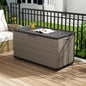 100GAL PRO Wheeled European Deck Box - Resin Mobile Outdoor Storage Box with Wheels - for Patio, Garage & Poolside, Easy assembly Organize - Lockable & Waterproof