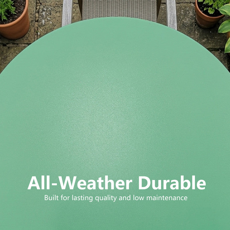 Yardgrace 3-Piece Folding Patio Bistro Set, Small Metal Outdoor Table and 2 Chairs Set, Weather-Resistant Balcony Furniture, No Assembly Required