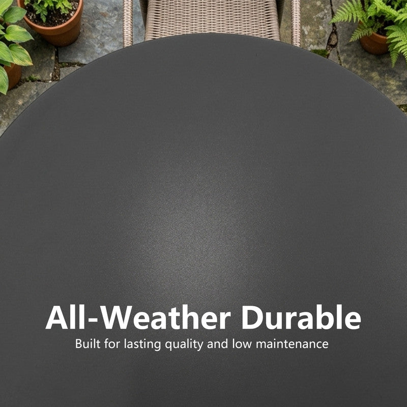 Yardgrace 3-Piece Folding Patio Bistro Set, Small Metal Outdoor Table and 2 Chairs Set, Weather-Resistant Balcony Furniture, No Assembly Required