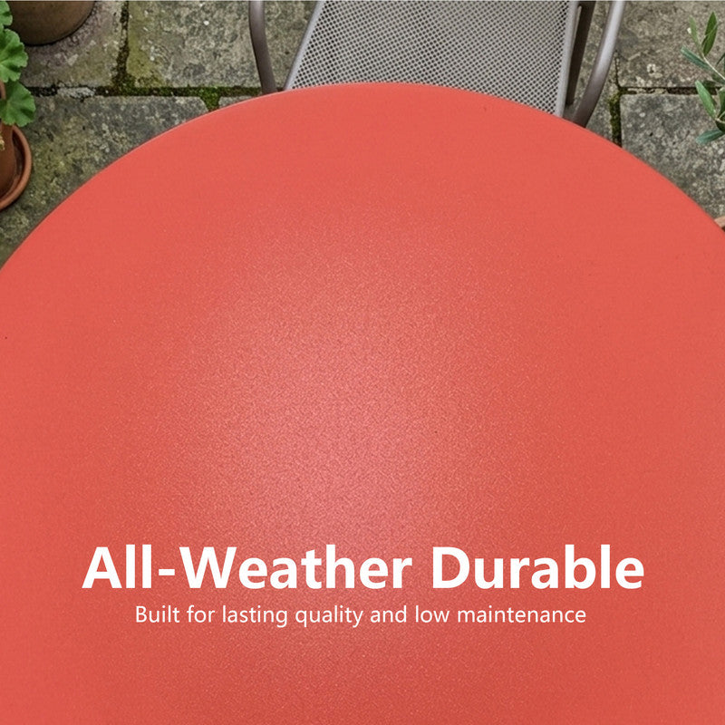 Yardgrace 3-Piece Folding Patio Bistro Set, Small Metal Outdoor Table and 2 Chairs Set, Weather-Resistant Balcony Furniture, No Assembly Required