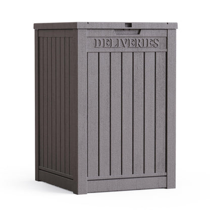 【Flash Sale】55 Gallon Deck Box, Delivery Box Outdoor Storage Box Lockable, Waterproof for Patio Furniture, Garden Tools, Pool Accessories, Package Delivery Boxes For Outside