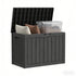 50 gallon black resin outdoor storage deck box for patio, garden and outdoor organization